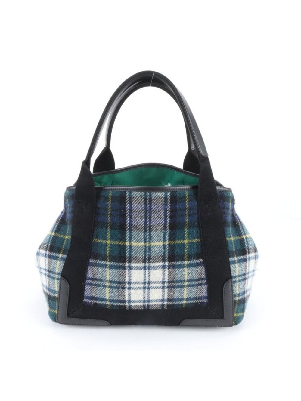 Balenciaga Navy Cabas Check Leather Tote Shoulder Hand - Picture 3 of 8